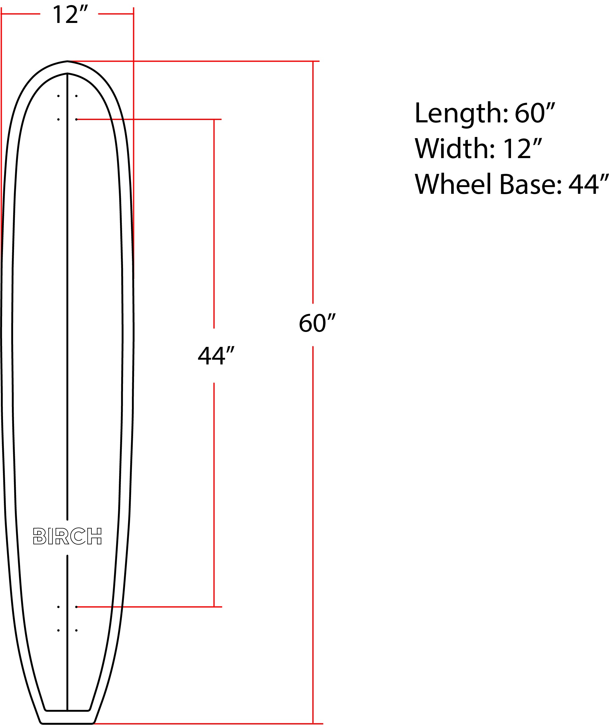 BIRCH 60" LOG Cruiser: Surf-Inspired Longboard Skateboard - Complete Setup