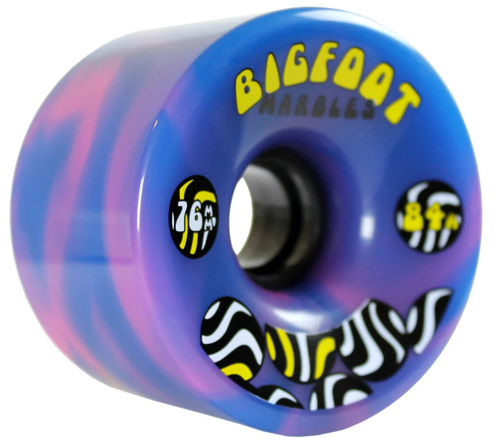 Bigfoot Longboard Wheels - 76mm 84a Marble Swirl