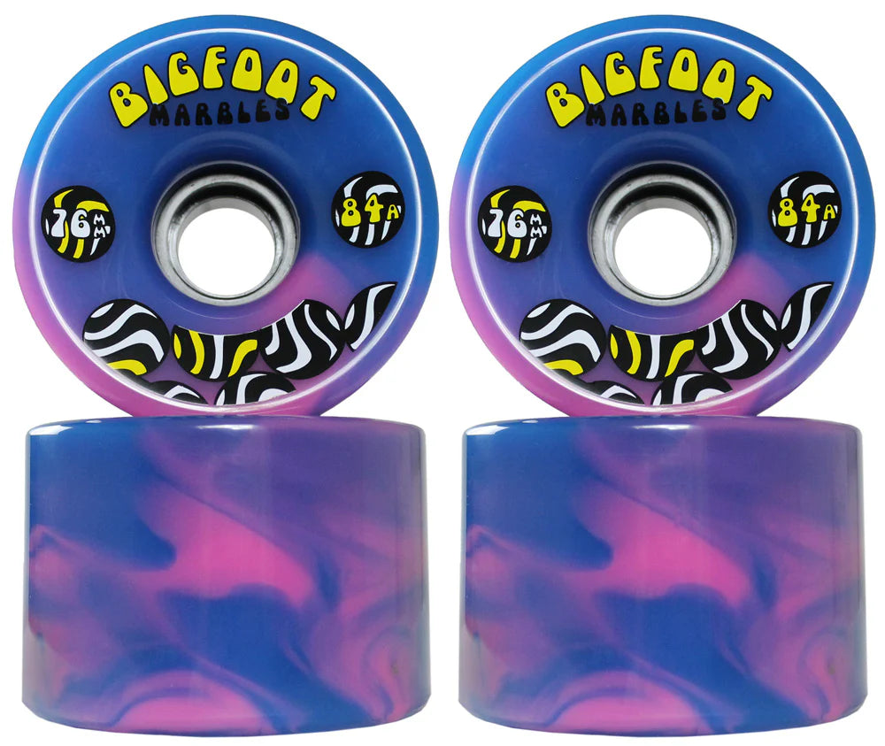 Bigfoot Longboard Wheels - 76mm 84a Marble Swirl