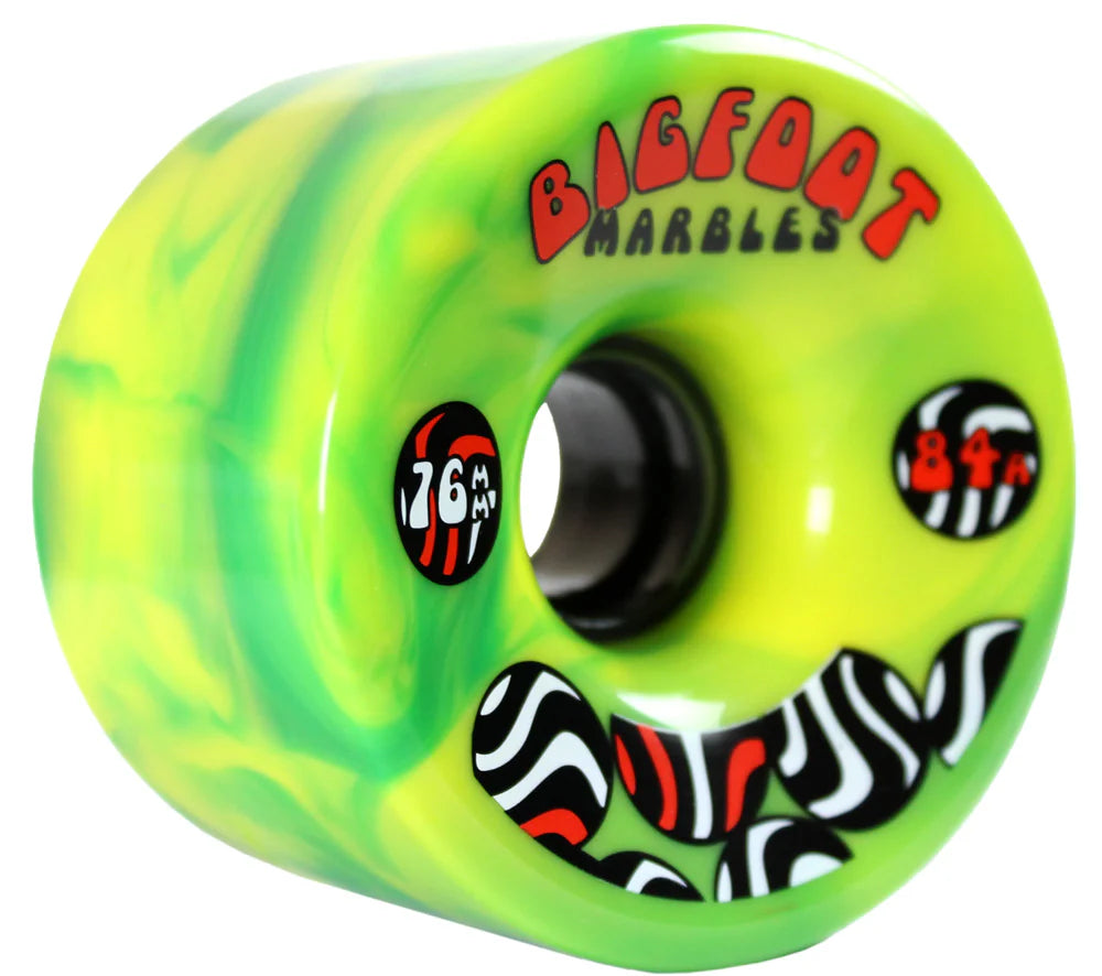 Bigfoot Longboard Wheels - 76mm 84a Marble Swirl