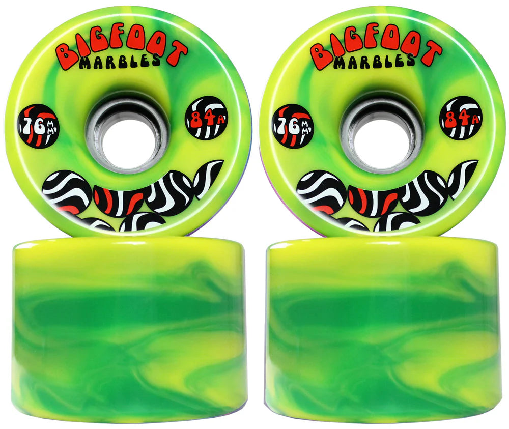 Bigfoot Longboard Wheels - 76mm 84a Marble Swirl