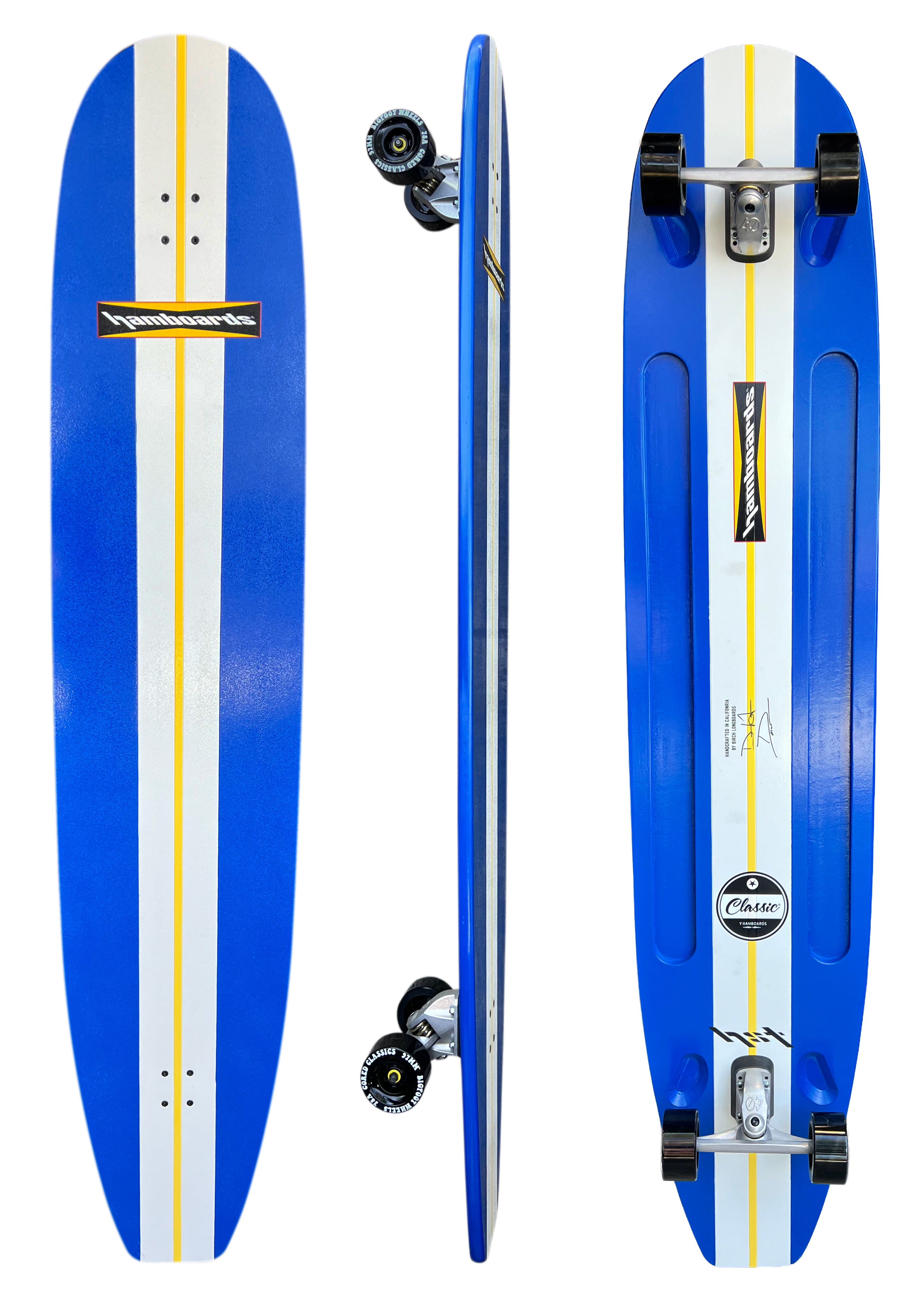 Hamboard 74" Original Painted Classic Longboard Skateboard