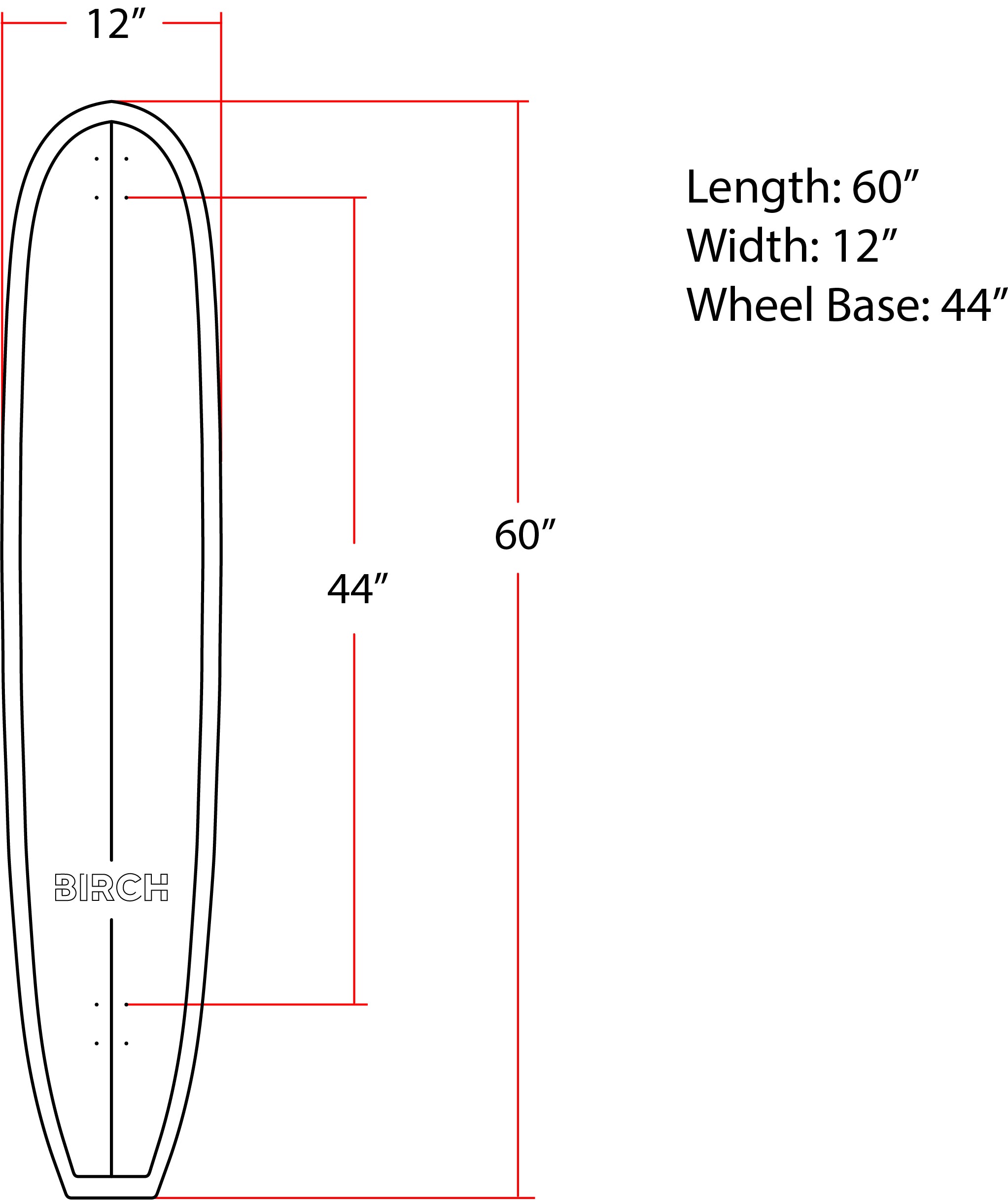 BIRCH 60&quot; LOG Cruiser: Surf-Inspired Longboard Skateboard - Complete Setup