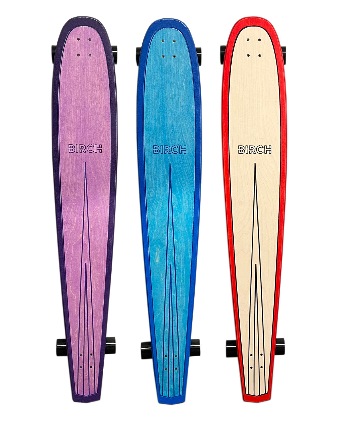 BIRCH 60&quot; NOSERIDER: Surf-Inspired 60&quot; Longboard Skateboard - Complete Setup