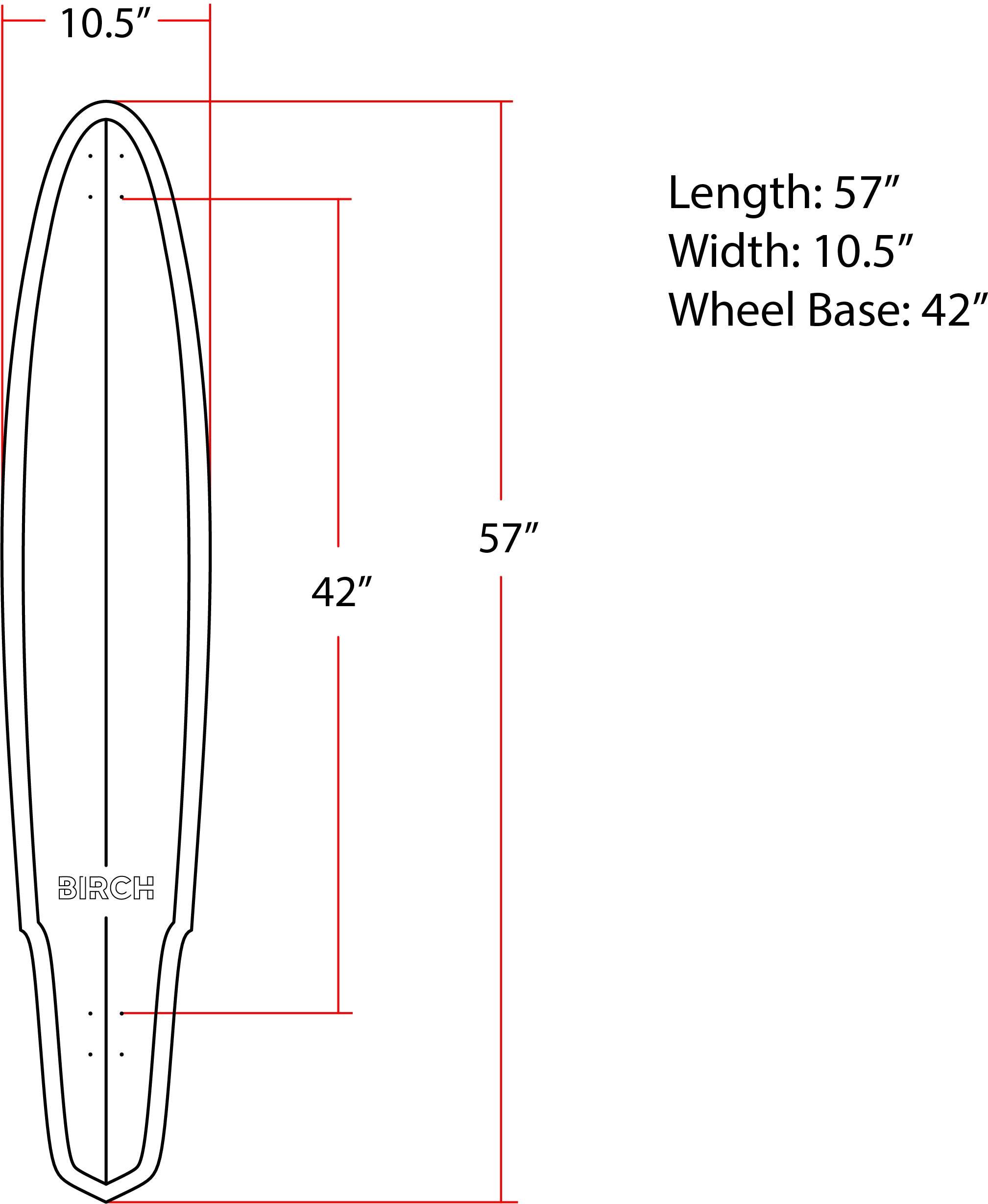 BIRCH 57&quot; SHAKER: Longboard Cruiser Skateboard - Complete Setup